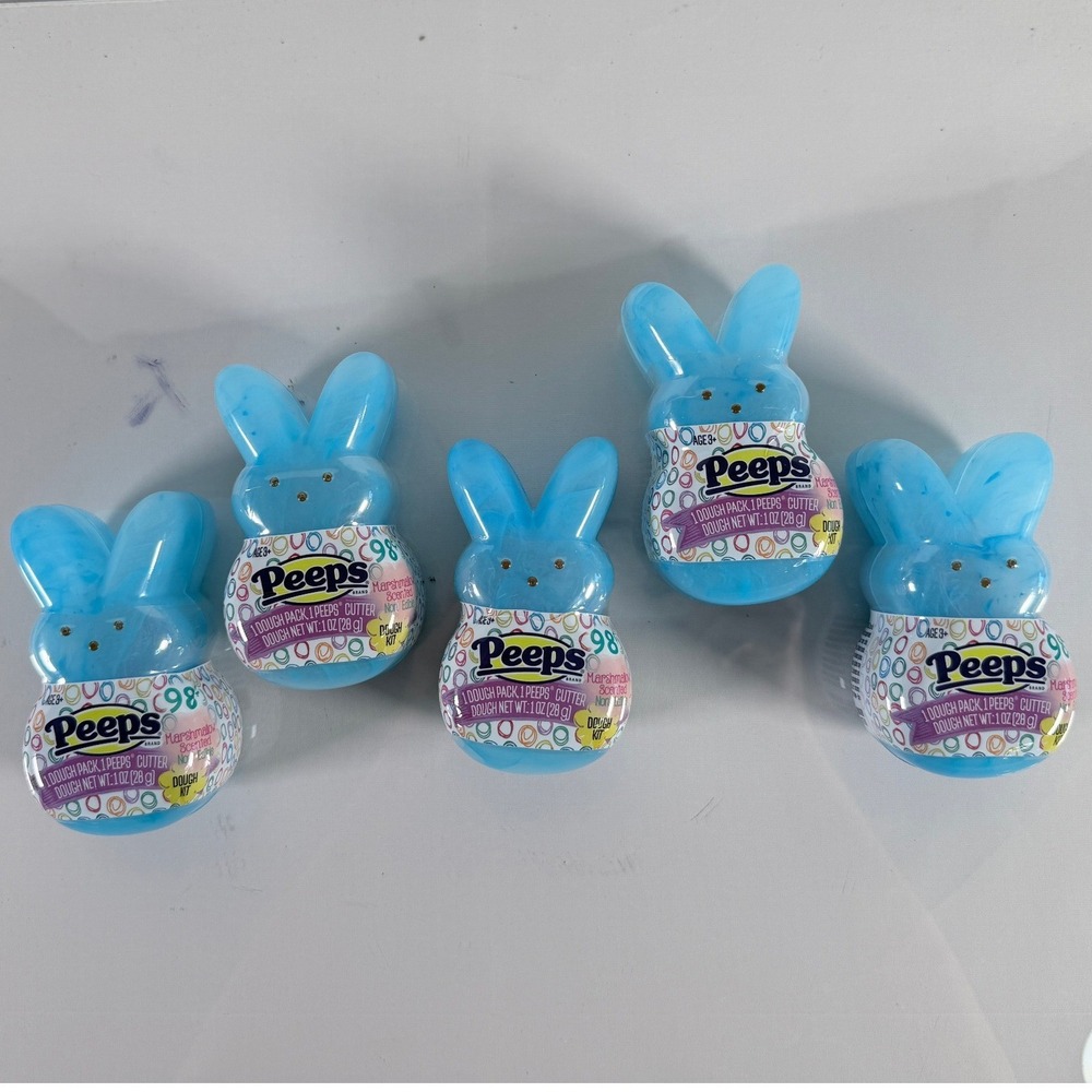 Peeps Marshmallow Scented Dough Kit Blue‎ Bunny 5 Pack Easter A1-3090